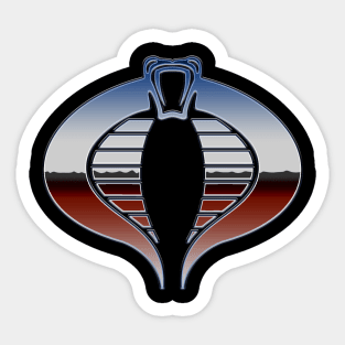 Retro Red Chrome Cobra Sticker